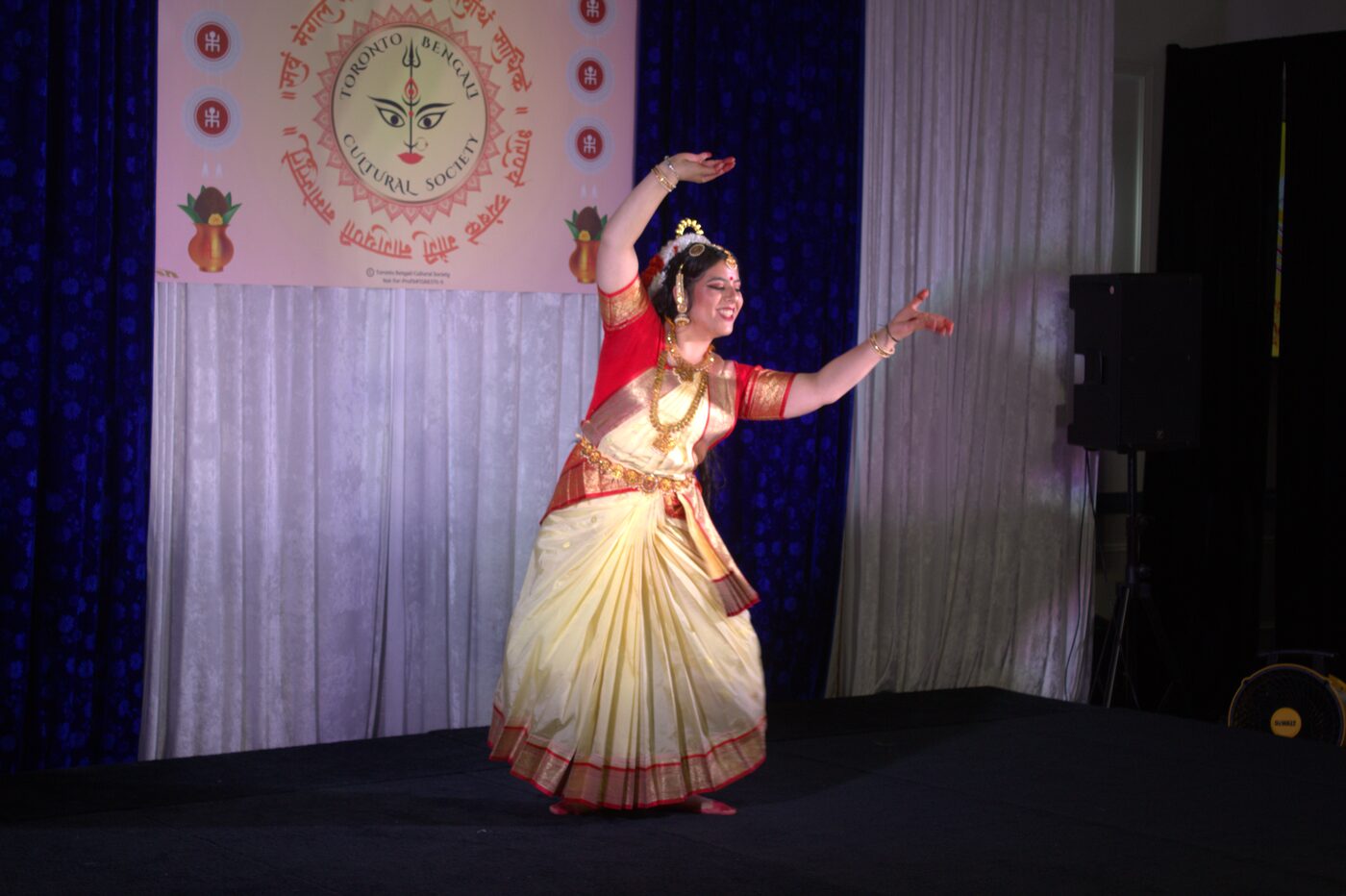 Solo classical dance performance at TBCS Durga Puja